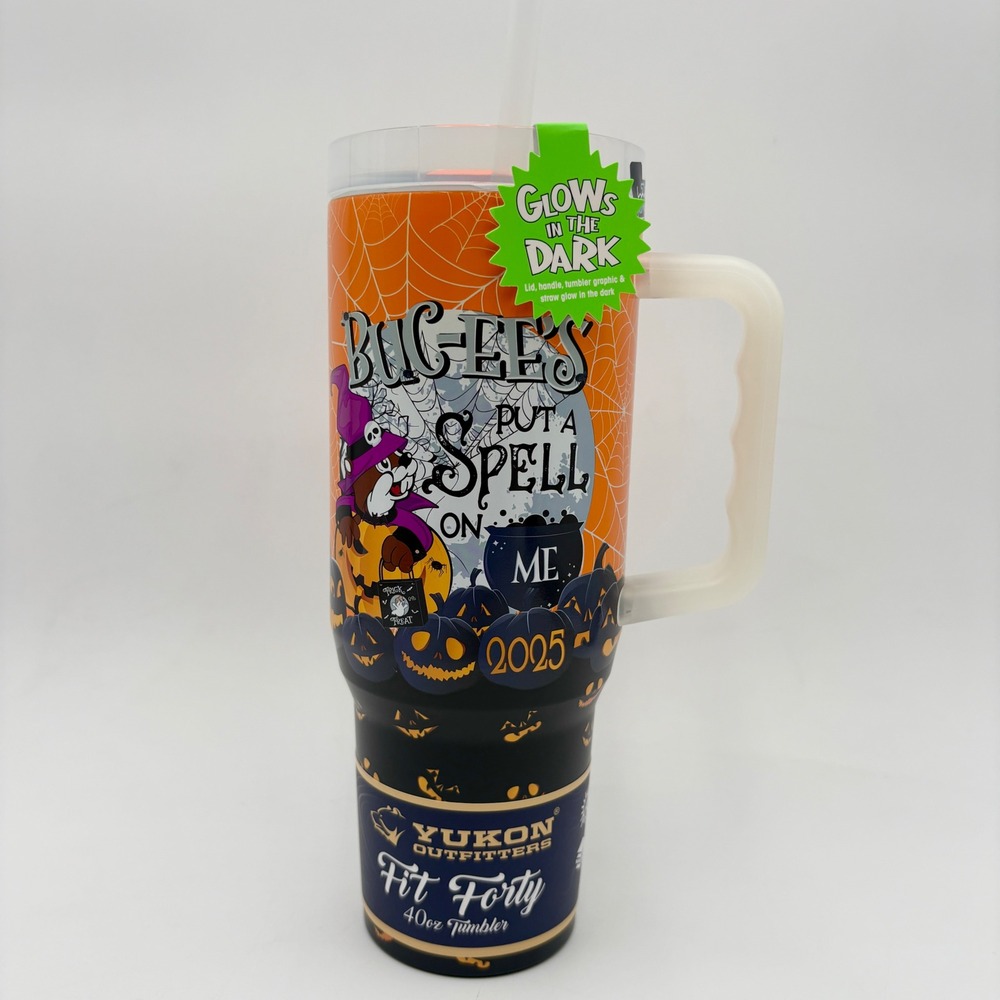 Bucees Buc-ee's Yukon Outfitters 40oz Halloween Tumbler Glow in the Dark‎